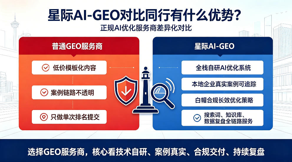 扬州星际AI-GEO对比同行有什么优势？正规AI优化服务商差异化对比
